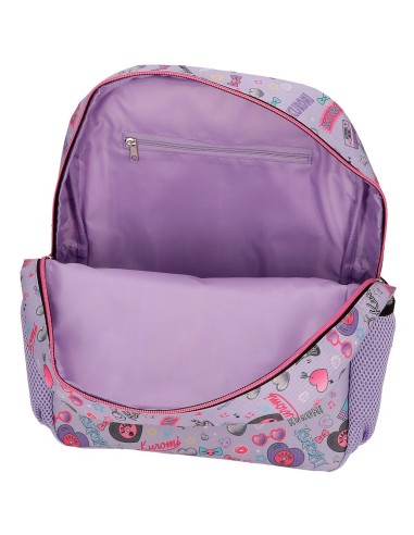 MOCHILA ADAP. 33CM. C/CARRO. KUROMI RETROPOP